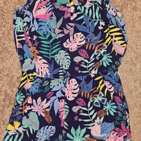 Girls Floral Tropical Romper - Picture 2 of 2